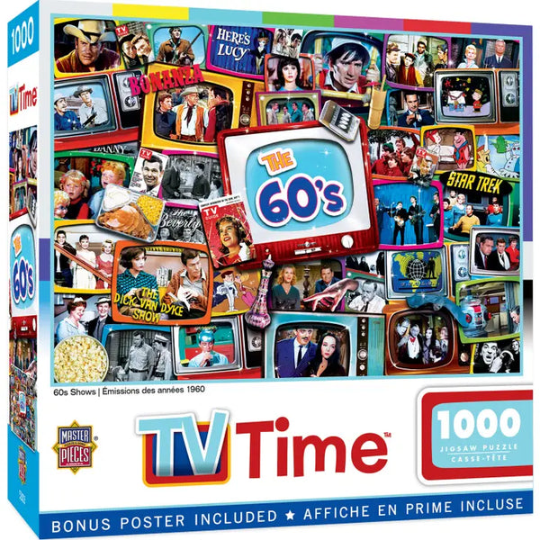 Puzzle Tv Time - 60'S Shows 1000 Piece Jigsaw