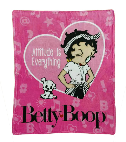 Throw Blanket Betty Boop "Attitude"