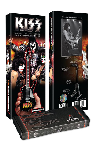 Officially Licensed KISS® Logo Paul Stanley Iceman Miniature Guitar Model