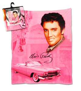 Throw Blanket Elvis Pink Guitars