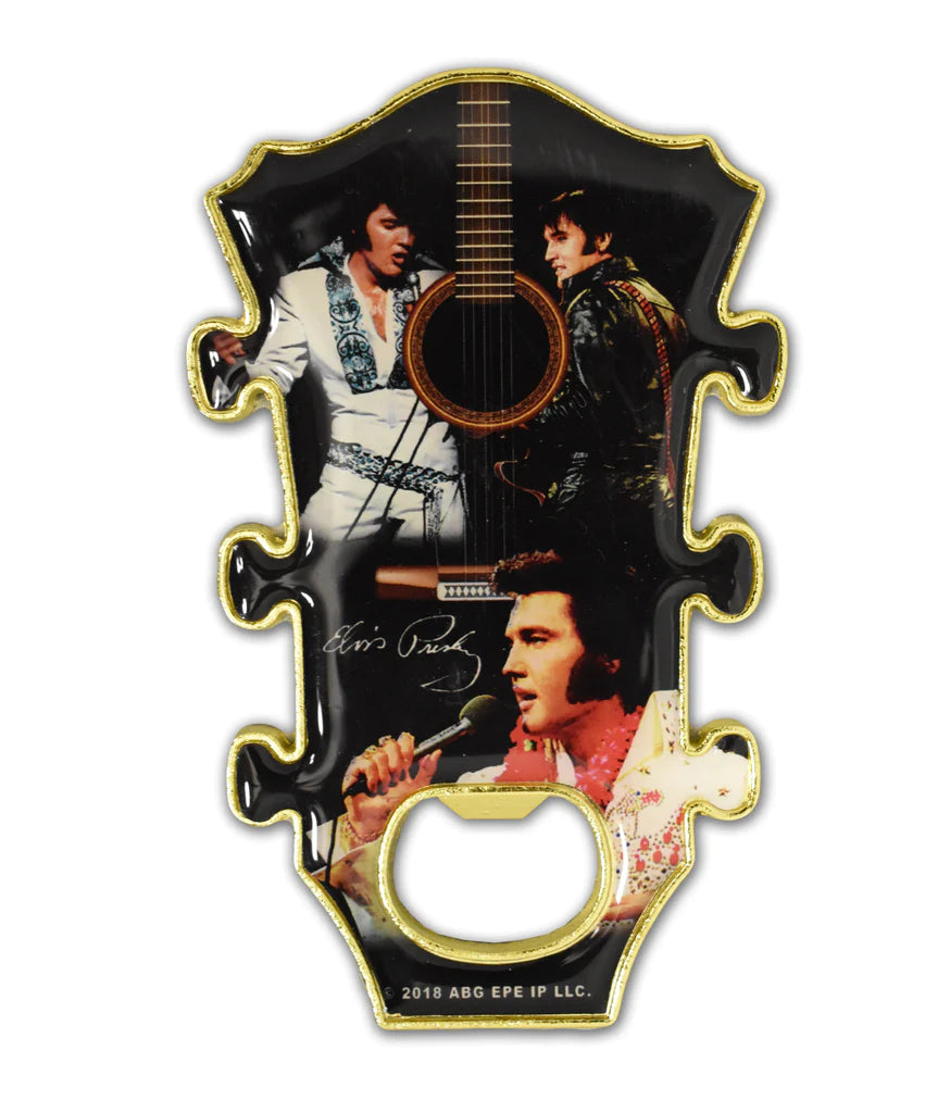 Bottle Opener Elvis Magnet Guitar Neck 3 Images