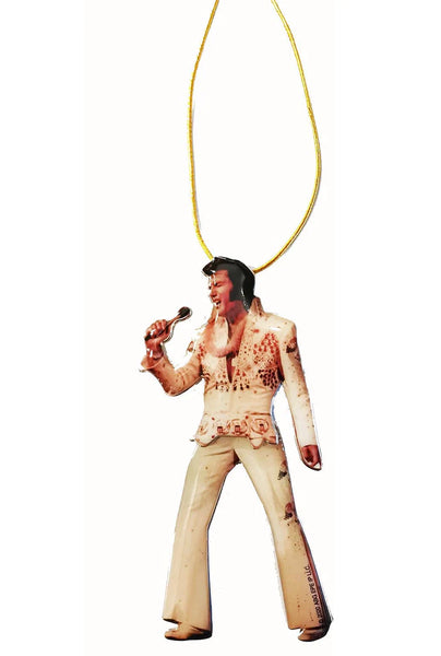 Ornament Elvis White Jumpsuit Swinging Legs