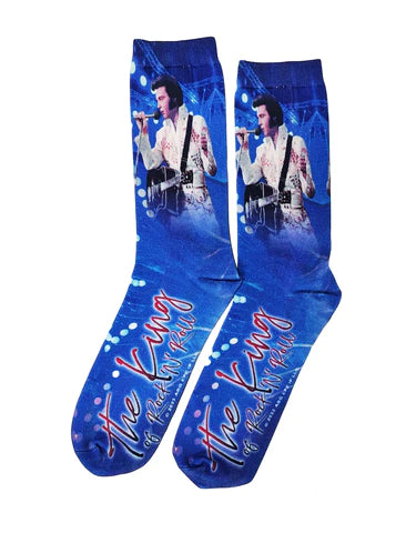 Socks Elvis The King Blue