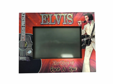Picture Frame ELVIS '68 RED Metallic NAME IN LIGHTS WHITE JUMPSUIT