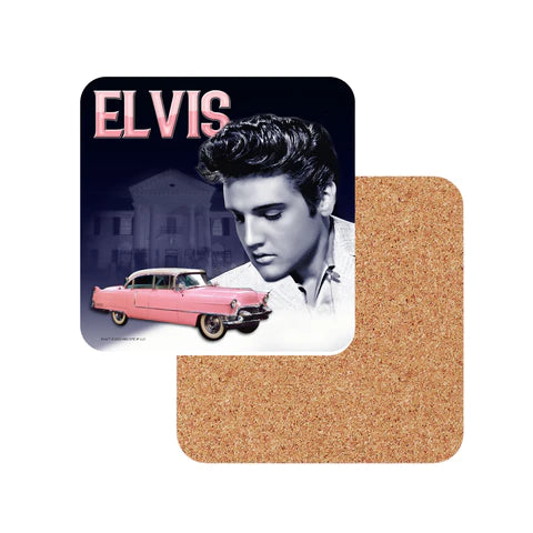 COASTER Elvis Caddy/Graceland PURPLE BACKGROUND  ( 1 PIECE)