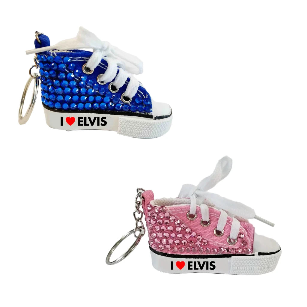 Keychain ELVIS SNEAKER I LOVE ELVIS WITH RHINESTONES TWO COLORS TO CHOOSE FROM