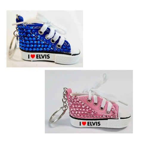 Keychain ELVIS SNEAKER I LOVE ELVIS WITH RHINESTONES TWO COLORS TO CHOOSE FROM
