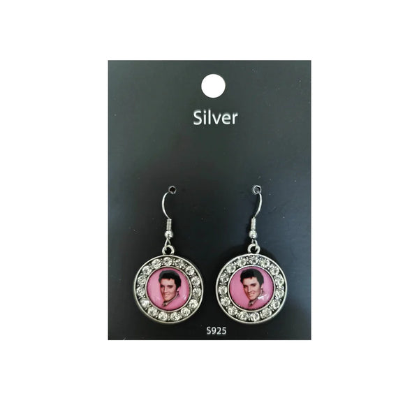 Earrings Elvis Pink With Stones