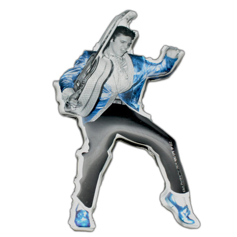 Sticker (Puffy) Elvis  Blue Suede Shoes