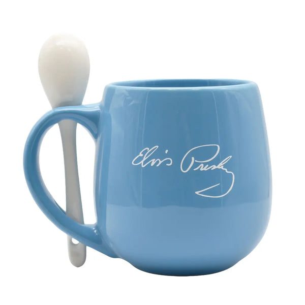 MUG Elvis  - Light Blue w/ Spoon