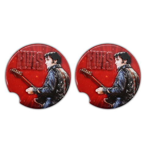 Car Coasters Set of 2 Elvis 68'  Name