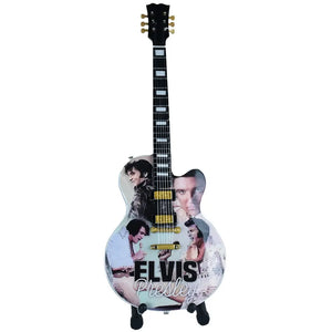 Elvis Guitar - Collage 10" Tall with Stand