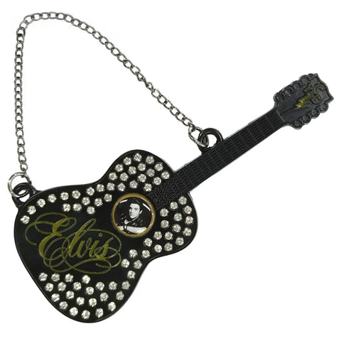 ORNAMENT ELVIS GUITAR WITH RHINESTONES