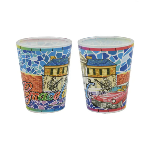 Shot Glass Elvis  - Mosaic Graceland