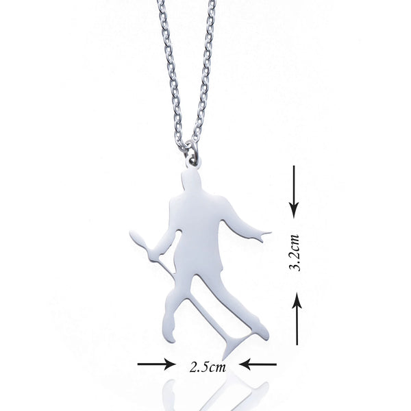 Necklace Elvis Silhouette Stainless Steel Jewelry