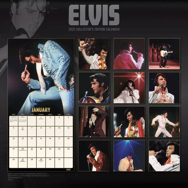 Wall Calendar 2025 Elvis Presley Collector's Edition