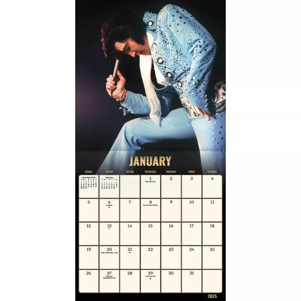 Wall Calendar 2025 Elvis Presley Collector's Edition