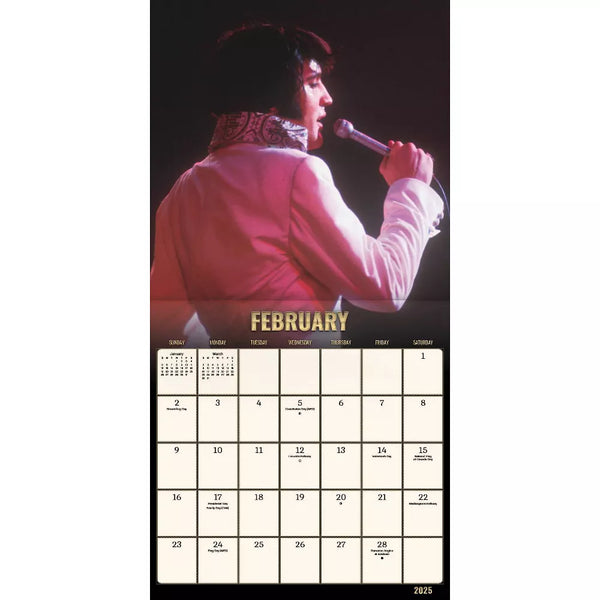 Wall Calendar 2025 Elvis Presley Collector's Edition