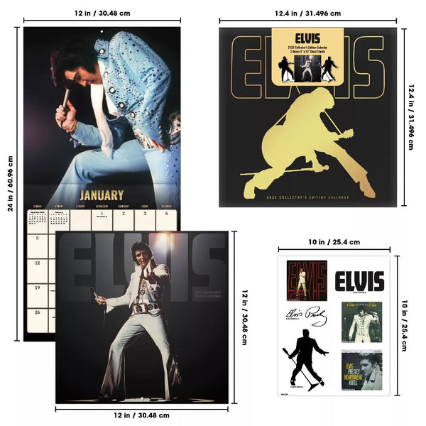 Wall Calendar 2025 Elvis Presley Collector's Edition