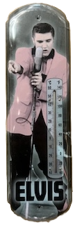 THERMOMETER YOUNG  ELVIS  PINK JACKET WITH MICROPHONE
