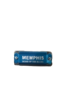 KEY CHAIN Memphis  Harmonica Red OR Blue