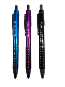 PENS MEMPHIS  METAL WITH RHINESTONES 3 COLORS TO CHOOSE FROM