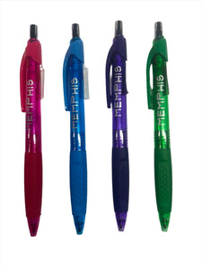 PENS MEMPHIS CLEAR COLORED FOUR COLORS TO CHOOSE FROM