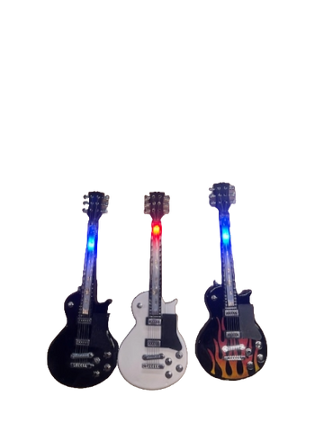 Lighters  Guitar Shaped Butane Lighter With Flashing LED's