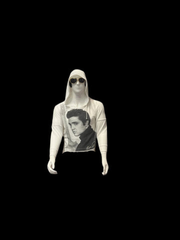 CROP HOODIE ELVIS PORTRAIT