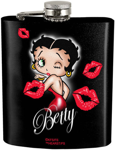 Flask Betty Boop Kiss Lips Hip