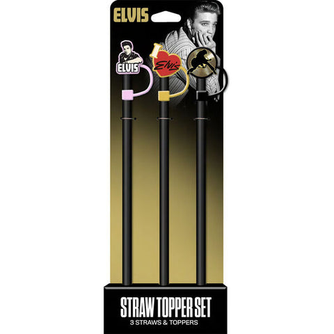 Straw Topper Set OF 3 ELVIS