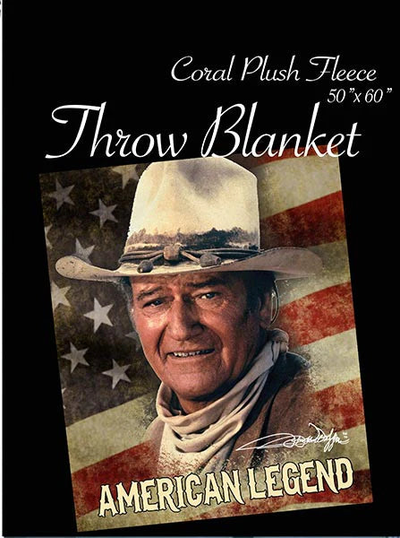 Throw Blanket John Wayne - American Legend