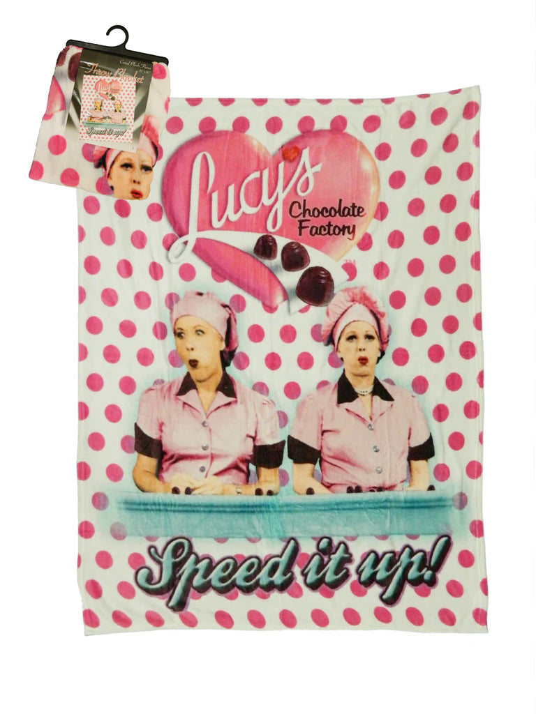 Throw Blanket I LOVE LUCY - Chocolate Factory – Boulevard Souvenirs