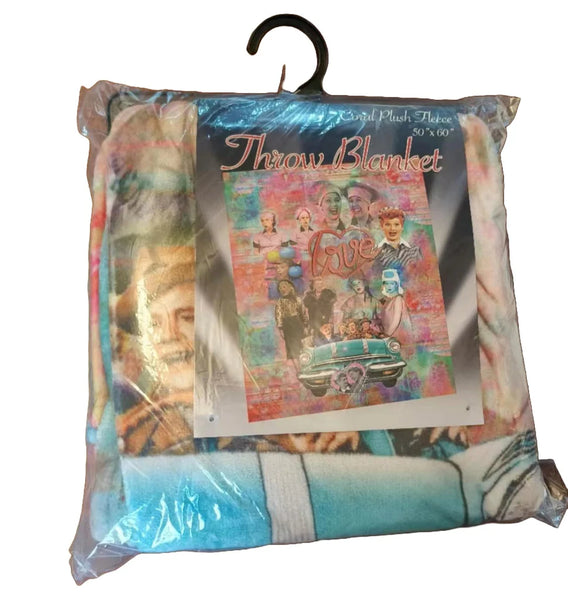 Throw Blanket  I LOVE LUCY - Color Collage