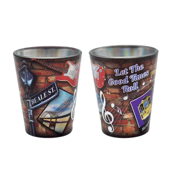 Shot Glass Memphis Good Times Metallic - Boulevard Souvenirs