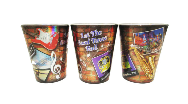 Shot Glass Memphis Good Times Metallic - Boulevard Souvenirs