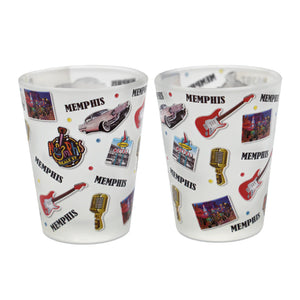 Shot Glass Memphis  Icons Frosted