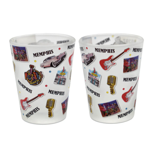 Shot Glass Memphis  Icons Frosted