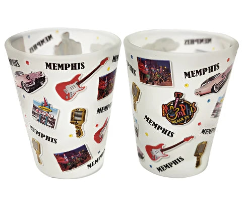 Shot Glass Memphis  Icons Frosted