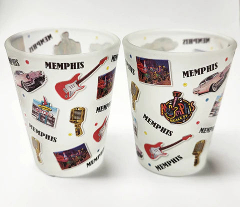 Shot Glass Memphis  Icons Frosted