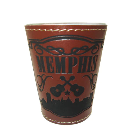 SHOT GLASS MEMPHIS  Leather COVER