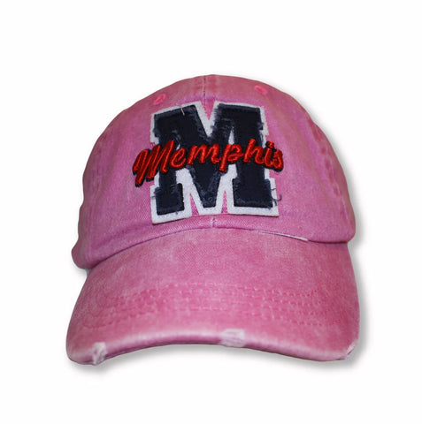 Cap Memphis Big M RED MEMPHIS Pink Denim