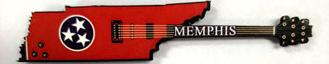 MAGNET MEMPHIS-State Flag Guitar Shaped
