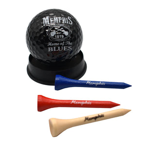 Golf Ball & Tee Set - Memphis Est