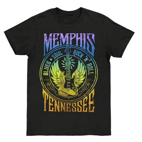 T-SHIRT Memphis  - Guitar With Wings