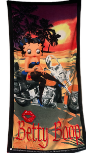 Beach Towel Betty Boop Biker