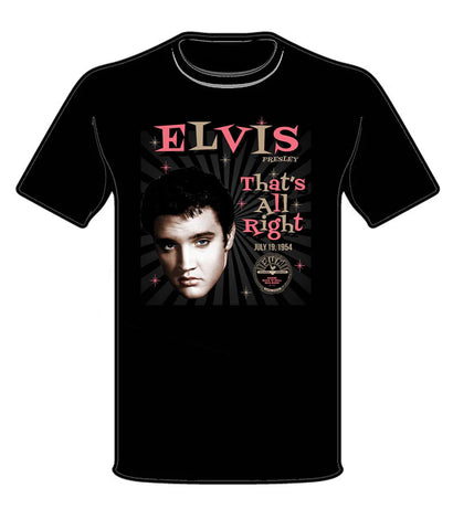 T-SHIRT ELVIS/SUN RECORDS  THAT'S ALL RIGHT WITH CLOSE UP