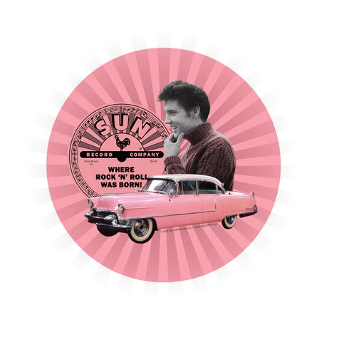 Sticker Sun Records Elvis Pink