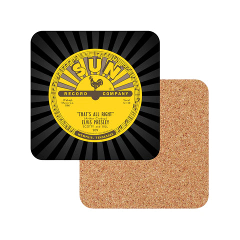 Elvis Coasters Vinyl Record - Feelinu2019 Memphis LLC