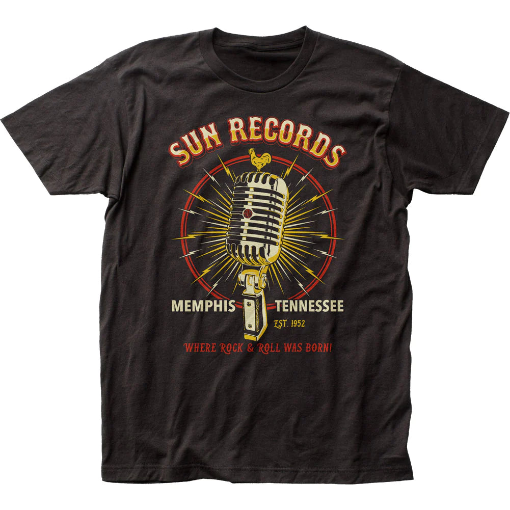 T-Shirt Sun Records Studio Microphone Burst